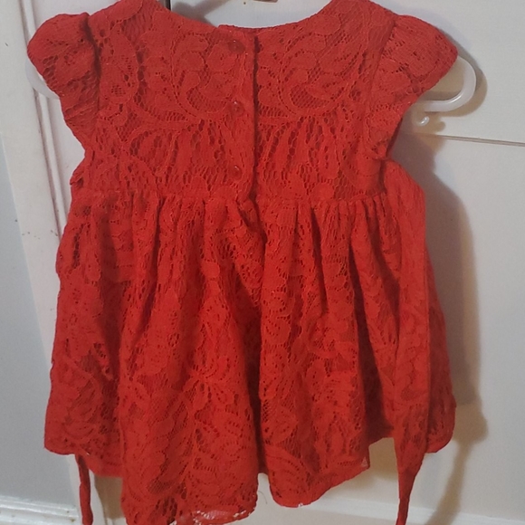 Laura Ashley red baby girl dress - Picture 2 of 4
